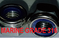 316 Marine Grade Metric Nylock Nuts